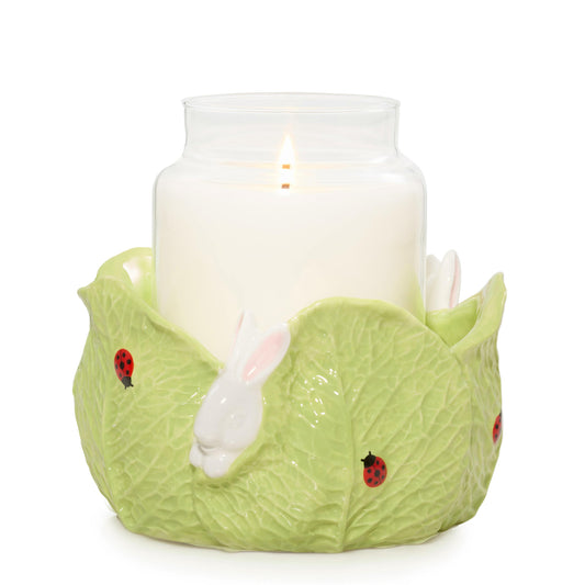 Ceramic Easter Bunny Jar Candle Holder J98P