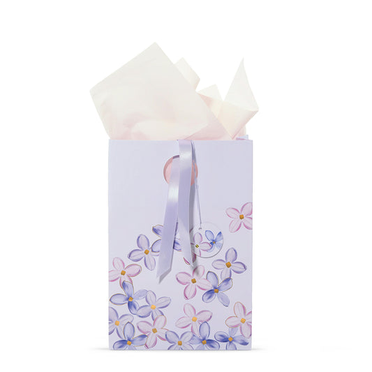 Purple Lilac Floral Gift Bag VT0I