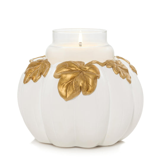 White Pumpkin Resin Holder R0J7